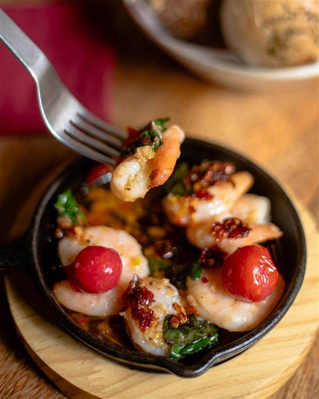 Gourmet international dishes served at La Croute